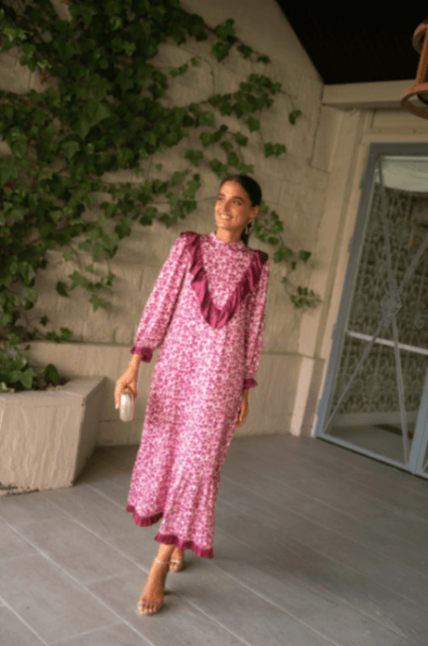 Robe rose midi muscari · Muscari · taille XS · Robe · à louer